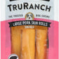Large Pork Skin Rolls - Smoked Collagen Rolls - Collagen Chews for Dogs - Real Pork Skin - Rawhide Alternative - Easy to Digest Treat, 1 Bag, 3 Count