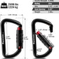 FresKaro 3inch 12kN-2698lbs Auto Locking Carabiner Clips, Solid D Shape, Heavy Duty 7075 Aluminum, Lightweight 1.09oz, Rust Proof, for Hammock, Hiking, Dog Leash, Keychain etc., Multi-Colors