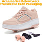Wooowyet Roller Skate Shoes for Kids Boys Girls Rechargealbe Wheels Sneakers Fashion Roller Wheeled