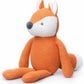 100% Organic Cotton Baby Toys Orange Fox Stuffed Animals for Newborn 7.1"