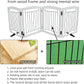 ZJSF Freestanding Dog Fence Indoor, Foldable Dog Gate for Doorways, Stairs or Hallways, Sturdy Wood Extra Wide Pet Gate with Support Feet for The House, White, 24 "Height-4 Panels