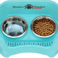 Neater Pet Brands Neater Feeder Deluxe Mess Proof Dog Bowls Elevated for Medium Dogs 19-40 lbs, Made in USA, No Spill Raised Dog Food Bowl Stand Feeding Station, Food and Water Bowl Set, Aquamarine