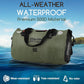 Waterproof Duffel Bag - Motorcycle Dry Bag Tail Bag with Large Storage Space, Waterproof Luggage Duffle Bags with Outer Mesh Zipper Pocket for Camping, Kayaking, Fishing & Traveling