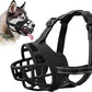 Dog Muzzle for Large Dogs, Breathable Basket Muzzles for Small, Medium and X-Large Aggressive Dog, Allows Panting Drinking, Suitable for Grooming Trimming Training (1, Black)
