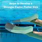 Gintenco Swim Fins, Kids Swim Training Fins for Lap Swimming, Travel Size Flippers with Mesh Bag, Silicone Swimming Fins for Kids Teens Adults Women Men
