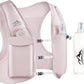 Running Vest for Women Men, USA Original Patent, Adjustable Chest Straps Running Hydration Vest with 500ml Soft Flask, Lightweight Reflective Hydration Backpack for Marathon