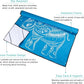 QiyI Yoga Mat Towel with Corner Pockets, Non Slip Sweat Absorbent Hot Yoga Towels, Soft Yoga Blankets with Travel Bag, Skidless Mat Cover for Workout, Gym, Fitness - 70"x26", Blue Mandala Elephant