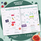 Clever Fox Wellness Planner - Weekly & Daily Health and Wellness Log, Food Journal & Meal Planner Diary for Calorie Counting, Notebook for Medical Condition Tracking, A5-Sized - Forest Green