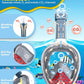 QingSong Kids Snorkel Mask Full Face, Snorkeling Set with Camera Mount, Foldable 180 Degree Panoramic View Snorkeling Gear Anti-Fog Anti-Leak