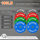 Colorful Olympic Bumper Plates, 2-inch Stainless Steel Insert, Virgin Rubber Weight Plate Set for Barbell Weight Lifting and Strength Training Home Gym