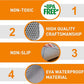 Large Cat Litter Mat for Litter Box, 47"×33" Double Layer Trapping Mat, Non-Slip Water Proof Kitty Litter Pad, Grey