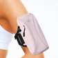 HiRui Arm Bag & Wrist Bag Phone Holder, Sports Running Armband for Gym, Cycling & Workout, Compatible with iPhone 16/15/14 Series, Samsung Galaxy & More, Reflective, Adjustable, Secure Fit (Pink)