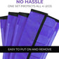 Mesh Horse Fly Boots Set of 4，Adjustable and Universal Loose Fitting & Non-Slip Horse Fly Leggings for Horses,Reduce Stressful Stomping (Purple)