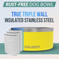 Coldest Dog Bowl - Anti Rust Metal, Non Slip, 3 Layers Insulated Stainless Steel Dog Bowls - Spill Proof & Heavy Duty - Water Bowl for Dogs, Cats & Pets, Dish Washer Safe (200 oz, Solar Yellow)