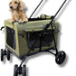Pet Stroller Foldable Travel Crate for Small and Medium Dog and Cat, Portable Pet Travel Carrier, Pet Jogger with Detach Carrier