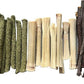 Bamboo Apple Sticks for Chinchillas Hamster Mouse Gerbil Bunny Pet Rat Guinea Pig Rabbit Chew Wood Timothy Hay Sticks Enrichment Toys for Teeth Supply Treats Snacks for Boredom Indoor