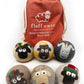 Fluff Ewes Wool Dryer Balls 6 Pack Premium New Zealand Wool Laundry Balls for Dryer, No Static Dryer Balls Laundry Reusable, XL Christmas Dryer Balls, Holiday Dryer Balls - Sheep in Heavenly Peace