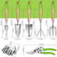 WORKPRO Garden Tools Set, 8 Piece, Stainless Steel Heavy Duty Gardening Tools with Wooden Handle, Including Garden Tote, Gloves, Trowel, Hand Weeder, Cultivator and More-Gardening Gifts For Women Men