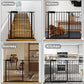 Fairy Baby Extra Wide Baby Gate Black 67-71.5 Inch Wide, Walk Through Pressure Mounted No Drill, Long and Large Tension Gate for Pet and Kids