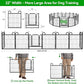 Puppy Playpen 16 Panels Small Dog Fence Outdoor Indoor Use 24" Height Anti-Rust with Doors Portable Dog Play Pen for RV Camping Yard, Total 29FT, 68 Sq.ft, Snowy Black