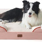 Bedsure Orthopedic Dog Beds Large Sized Dog - Washable Large Dog Cat Bed Waterproof, Comfort Dogs Couch Sofa with Washable Removable Cover, Pet Bed with Nonskid Bottom, Pink, 35"