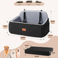 Dog Car Seat for Large Medium Dogs, Pet Car Seat Under 55 lbs or 2 Puppies, Removable Washable Pets Travel Booster Bed for Automotive Backseat with Comfy Thick Cushion, 2 Safety Leashes(Black/Gray)