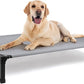 Heeyoo Elevated Dog Bed, Cooling Raised Pet Cot with Chew Proof Washable Breathable Mesh and Metal Frame, Portable Dog Cot Bed with No-Slip Feet for Outdoor or Indoor Use