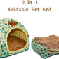 BWOGUE Guinea Pig Bed Warm Cave Beds Hamster House Large Hide-Out for Rabbit Guinea Pigs Bearded Dragon Rats Winter Warm Cage Nest,Green