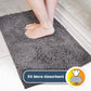 Muddy Mat® Shown on TV – Super Absorbent Microfiber Dog Door Mat for Muddy Paws, Non-Slip Washable Pet Rug, Quick Dry Chenille Entryway Carpet, Machine Washable Indoor Outdoor mat, Grey 59"x35"