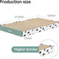 PAWSFANS Cat Scratcher Cardboard Scratch Pad with Box Durable Corrugate Scratching Kitty Sofa Lounge Bed Reversible Catnip Included for Indoor Cats,Large(Box, 1pcs)
