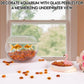 1LB Glass Marbles, Transparent and Smooth Flat Glass Beads for Vases, Mosaic Gem Pebbles for Aquarium Decor, Floral Arrangements, Mancala Stones, Vase Filler and Crafts, Orange