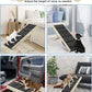 Adjustable Dog Ramp, Wooden Folding Portable Pet Ramp,Rated for 30 LBS, 32.6" Long and Adjustable from 10" to 19" with Non-Slip Traction Mat, Dog Step for Bed, Couch,Car (Grey)