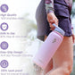 Coolflask Water Bottle with Straw, 40 oz Insulated Metal Water Flask with Straw & Spout Lids, Stainless Steel Double Wall Vacuum, Keep Cold 48h Hot 24h, Leak Proof & Non-BPA, Lavender