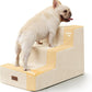 Dog Stairs for Small Dogs & Cats, 3-Step Extra Wide Non-Slip Pet Steps for Couch Sofa and Chair, Beige, 15.7" H