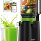 Juicer Machines,Aeitto Cold Press Juicer with 5.3“ Extra Large Feed Chute for Whole Fruits & Vegetables, Juice Extractor Machine, Self Feeding, Easy to Clean, High Juice Yield, Black