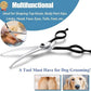 Dragon Creek 6.5" Downward Curved Dog Grooming Scissors Shears for Grooming Face and Paws Safety Round Tips Shears Trimming Cutting Scissors for Dog Cat Pet Black
