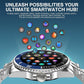2025 DA GPT Smart Watch for Men, Heart Rate, Blood Pressure, Blood Oxygen, Sleep Monitor, 107 Sports Modes, 1.19-inch AMOLED Display, Waterproof Round Watch, Compatible Android and iOS Silver Blue