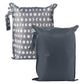 Tiny Twinkle Mess-Proof Waterproof Wet Dry Bag | 2-Pack Reusable Wet Bags for Swimsuits & Baby Clothes | Leakproof Wet Bag for Travel & Diaper Changes for Baby (Luna)