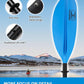OCEANBROAD Kayak Paddle 86in/218cm, 90.5in/230cm, 95in/241cm Alloy Shaft Kayaking Boating Canoeing Oar with Paddle Leash