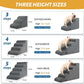 5-Step Dog Stairs and Ramp for High Bed, Non-Slip Sturdy Pet Steps for Small Dogs and Cats,22.2" H,Grey