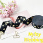 Printed Star Nylon Webbing 1 1/2 inch 6 Yards Heavy Duty Patterned Black Fabric Webbing Luggage Handle Jacquard Ribbon for Backpack Bags-Decorative Supplies-Clothing-Sewing-DIY Crafts & Projects