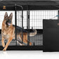 PJYuCien Dog Playpen Plus Storage Bag, 32" H 8 Panels Puppy Pen with Square Bottom & Top Cover, Heavy Duty Dog Fence for Camping