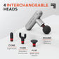 Sharper Image Powerboost Move - Mini Percussion Massage Gun| 4 Attachments, 4 Speeds| Full Body Back & Shoulder Massager| Muscle Recovery & Pain Relief| Deep Tissue Massage Tool| Wellness Gift