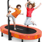 ANCHEER 56" Double Mini Trampoline for Kids, Mini Rebounder with 5-Level Adjustable Handle, Parent-Child Trampoline for Kids, Max Load 220lbs, Fun for Indoor/Outdoor
