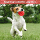 Rubber Treat Dispensing Dog Toys, Indestructible Dog Ball for Aggressive Chewers, Interactive Treat Toy for Boredom to Keep Them Busy, Large Aggressive Chew Dispensing Ball