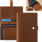 Jack&Chris Genuine Leather Passport Holder For Travel, RFID Blocking Handmade Passport Holder with Card Case Organized & Safe, Quality Travel Essentials for Women and Men for Gifting, Brown