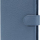 RFID Slim Passport Holder for Man & Women, Compact Leather Passport Wallet with Card Holders SIM Slots, Zippered Coins Pocket and Cash Holder Travel Passport Cover Case, Dark Blue