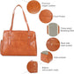 Dog Carrier Purse, Fashion Leather Pet Carrier with Pockets, Airline Approved Soft Sided Dog Carrying Bag for Puppy Cat Dog Brown