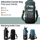 Insulated Water Bottle | Thickened Stainless Steel for Gym and Hiking with Straw, Carrier Bag, Handle Strap | BPA-Free 87 oz