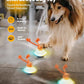 Interactive Dog Toys, Automatic Moving and Rolling LED Light Up Dogs Ball with Rope, Motion-Activated Wicked Ball for Small Medium Pup, Stimulation Toy for Boredom Relief